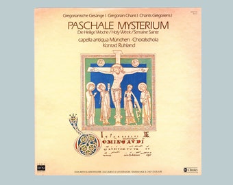 Gregorian Chant, Paschale Mysterium, Holy Week. Capella Antiqua München Choralschola, Directed by Konrad Ruhland, ABC Seon Series Vintage LP