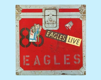 The Eagles Live, Two LP Set, Gatefold Cover with Poster Insert. 1980 Asylum Records BB 705. Hotel California, Take It Easy, Desperado, etc.