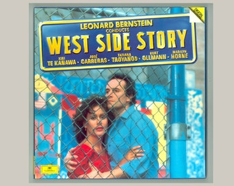 Leonard Bernstein Conducts West Side Story, Kiri Te Kanawa, Marilyn Horne. 1985 Deutsche Grammophon 2 Vintage Digital LP Records Boxed Set