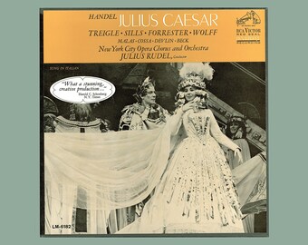 Handel, Julius Caesar, Opera in Italian Treigle Sills Forrester Wolff, Led by Julius Rudel  RCA Red Seal LM-6182 Three LP Boxed Set Unplayed