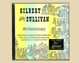 Ruddigore or The Witch’s Curse by Gilbert and Sullivan, D'Oyly Carte Opera  & Orchestra Led by Isidore Godfrey 1954 London 2 LP Boxed Set