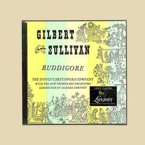 Ruddigore or The Witch’s Curse by Gilbert and Sullivan, D'Oyly Carte Opera  & Orchestra Led by Isidore Godfrey 1954 London 2 LP Boxed Set