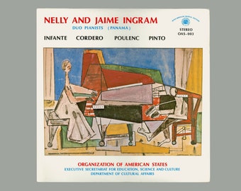 Nelly and Jaime Ingram Duo Pianists from Panama play Infante, Cordero, Poulenc, Pinto, 1978 OAS LP, Vintage Vinyl Record Album