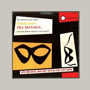 Fra Diavolo by Francois Auber Performed by Dresden State Opera & Saxon State Orchestra Karl Elmendorff Vintage Record. Urania 2 LP Boxed Set