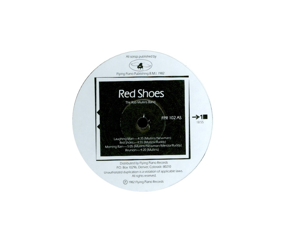 Rob Mullins Band : Red Shoes - 1982 Fusion Jazz LP. Flying Piano Records, photo 2 of 3