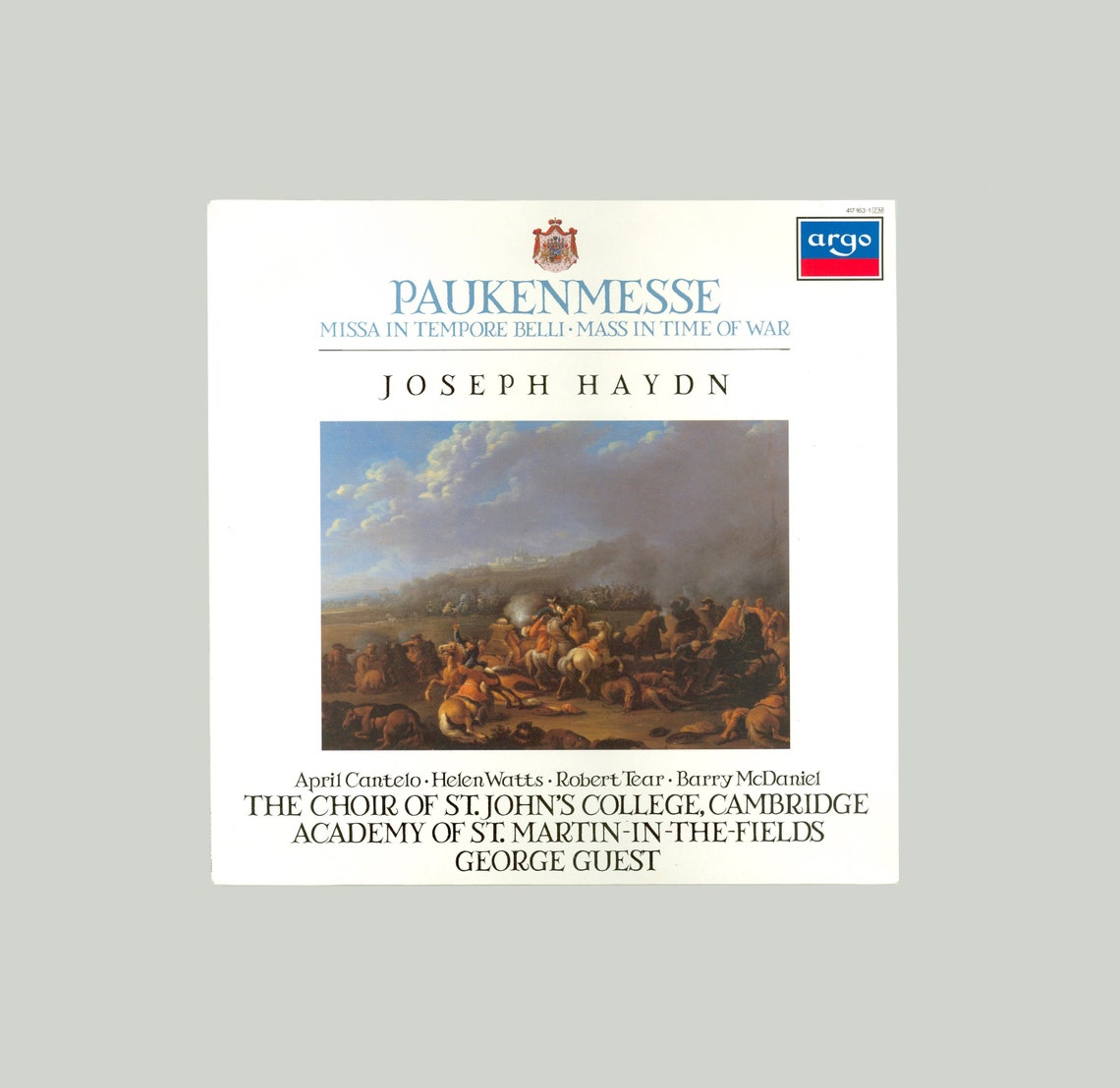 Haydn: Mass in Time of War, St. John's Choir. Argo LP Record Unplayed, photo 1 of 2