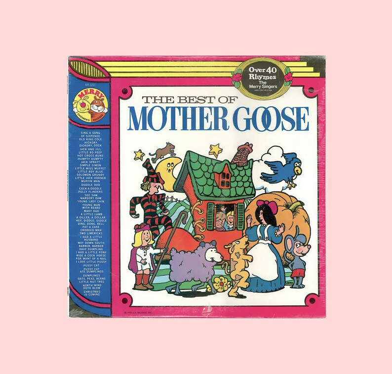 Best of Mother Goose. Vinyl LP Issued 1982 on Merry Childrens Records. 40 Rhymes Performed by Merry Singers and Orchestra. Still Sealed image 1