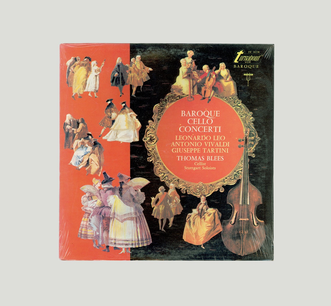 Baroque Cello Concerti: Leonardo Leo, Vivaldi, Tartini. 1968 LP. Turnabout Records, photo 1 of 2