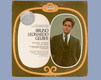 Bruno Leonardo Gelber: Beethoven Concerto 3. U.S. Recording Debut. Seraphim Records. 1970 LP