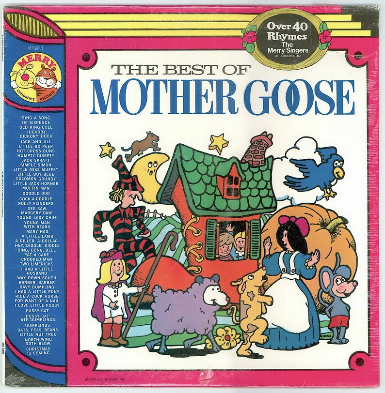 Best of Mother Goose. Vinyl LP Issued 1982 on Merry Childrens Records. 40 Rhymes Performed by Merry Singers and Orchestra. Still Sealed image 2