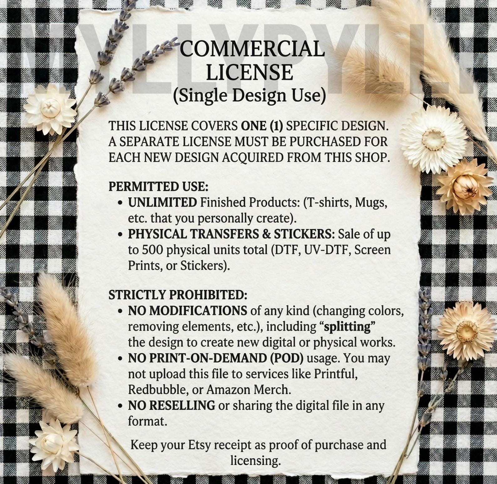 License Design Commercial License for One Design Unlimited Physical Products and up to ...