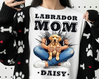 File PNG personalizzato con la mamma del Labrador / Design personalizzato per sublimazione del cane / Download digitale per maglietta