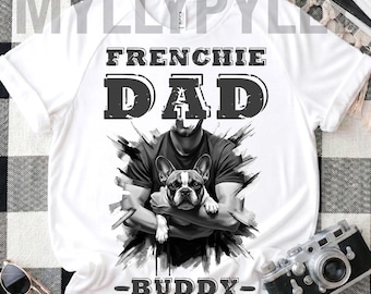 Diseño de camiseta personalizada para papá de bulldog francés (PNG) / Regalo para perro (PNG) / Descarga digital para padre de bulldog francés
