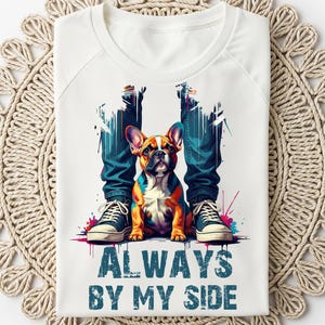 French Bulldog PNG | Dog Lover Gift | T-Shirt Sublimation Print | Digital Design File | Frenchie Bulldog | Colorful Dog Portrait