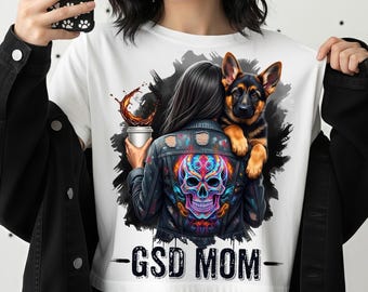 German Shepherd Mom PNG | GSD Lover Gift for Dog Owners | Sublimation for T-shirt