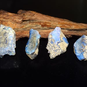 Natural Ethiopian Welo Opal Rough Lot, Genuine Blue Fire Play of Color Flash Raw Crystals, Multicolor Shimmer Mineral Specimens Gemstones