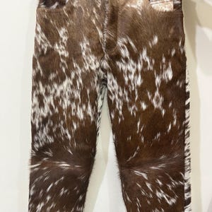 Natural Cowhide Leather Pants, Hair on Hide Pattern, Colour Options, All Sizes, Authentic Western Style, Perfect gift for him/her