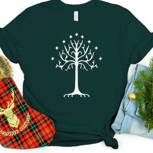 Reality Glitch Tree Of Gondor Baby Grow Shirt, White Tree of Gondor T-Shirt, Mischief Shirt, Tree of Gondor Sign T-Shirt