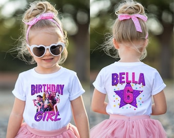 Huntrix Birthday Shirt – Personalized Kpop Demon Hunters Graphic Tee, Custom Name and Age, Rumi Zoey Mira Fan Shirt, Huntrix Merch Gift