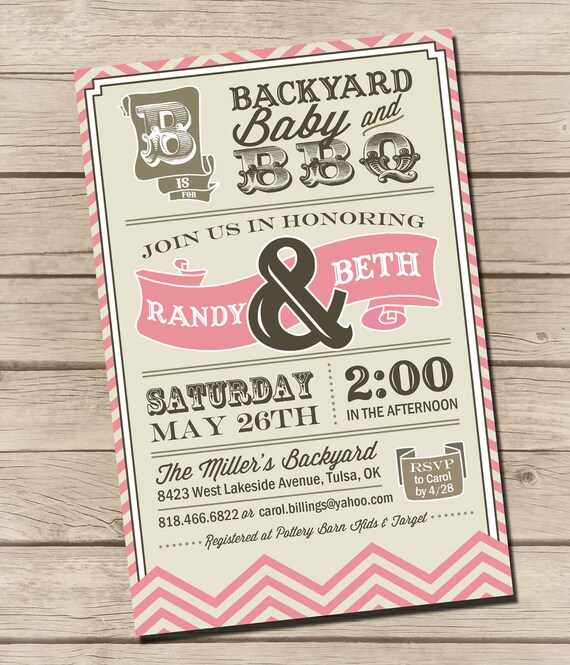 Couples Bbq Baby Shower Invitations 4
