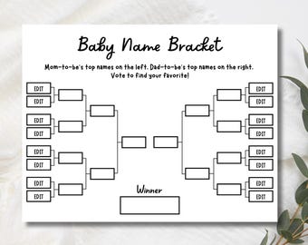Jeu de prénoms pour bébé : activité de baby shower minimaliste (téléchargement numérique)