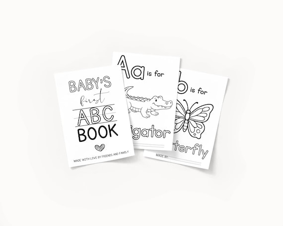 Baby Shower ABC Book Activity: Teacher-Made Baby's First Alphabet Book (Digital Download)