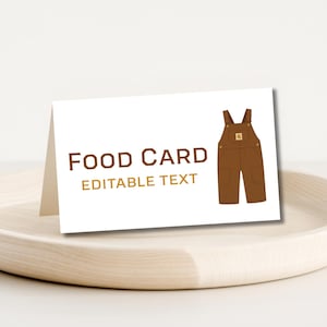 Worker Birthday Food Labels Template: Rugged Workwear (Digital Download)