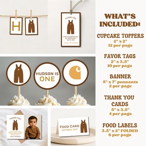 Worker Birthday Party Bundle: Editable Workwear Theme (Digital Download) image 3
