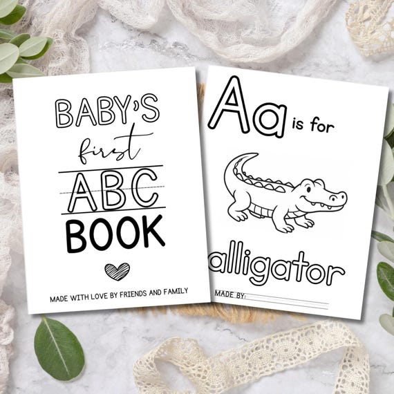 Baby Shower ABC Book Activity: Teacher-Made Baby's First Alphabet Book (Digital Download)