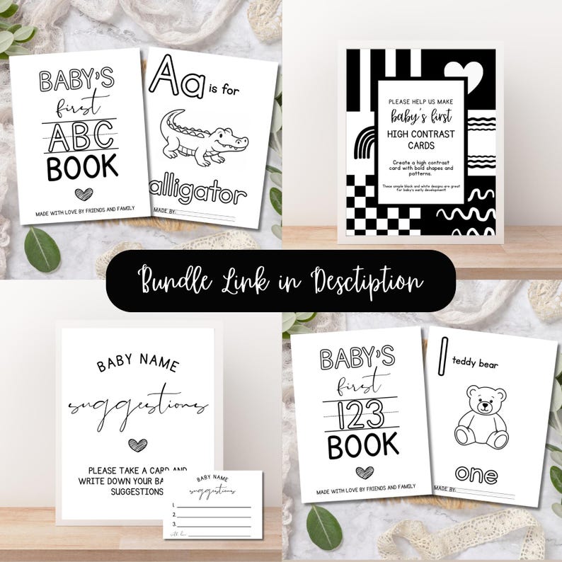 Baby Shower ABC Book Activity: Teacher-Made Baby's First Alphabet Book (Digital Download) image 10