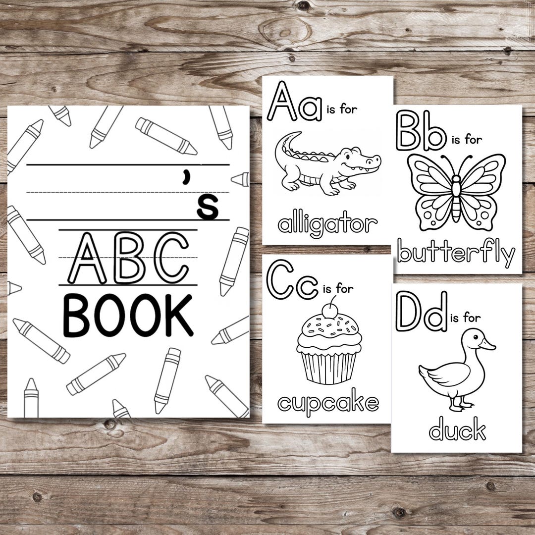 ABC Coloring Book: Science of Reading, Simple Font (PDF Download) - Etsy