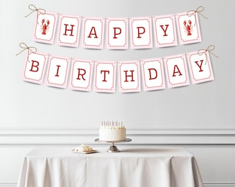 Pinch Me I'm One Birthday Banner: Seafood Boil Birthday Banner Template (Digital Download)