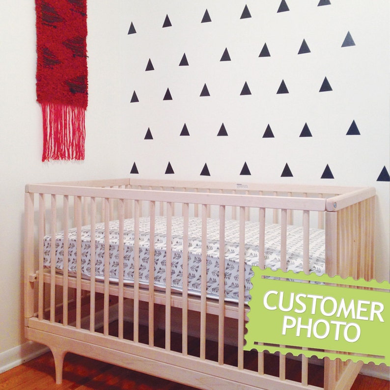 Nursery Wall Decal Kids Wall Decal Black Triangle Decals Baby Nursery Wall Decal Kids Monochrome Decor Little Peaks Children Wall Decal
