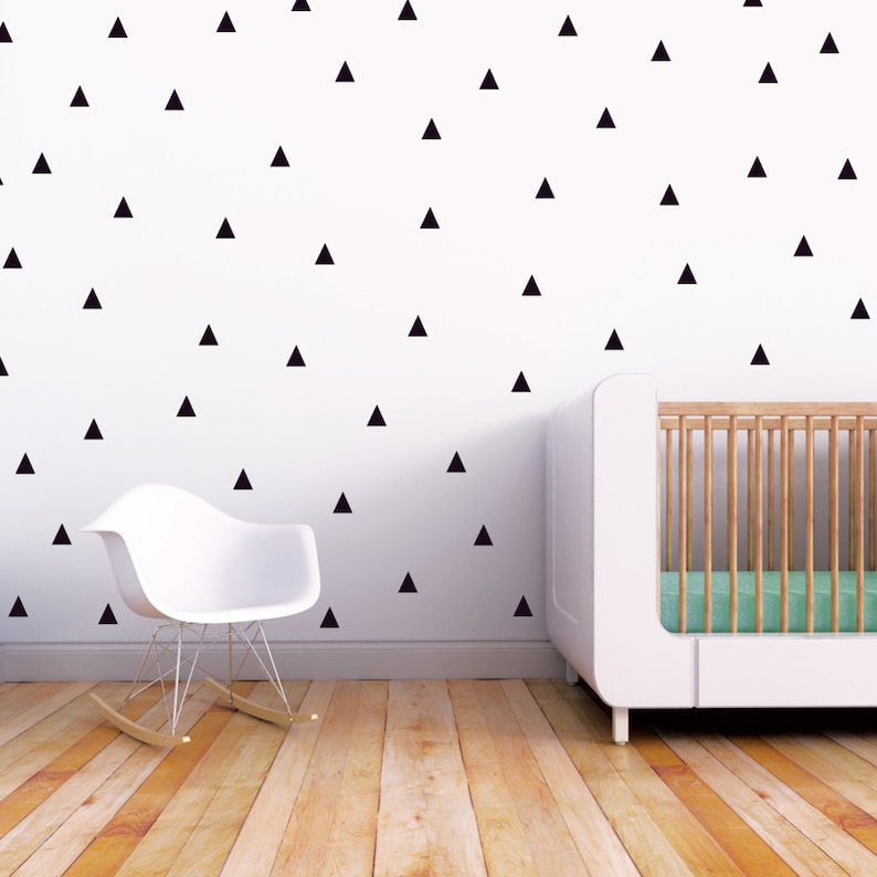 Nursery Wall Decal Kids Wall Decal Black Triangle Decals Baby Nursery Wall Decal Kids Monochrome Decor Little Peaks Children Wall Decal