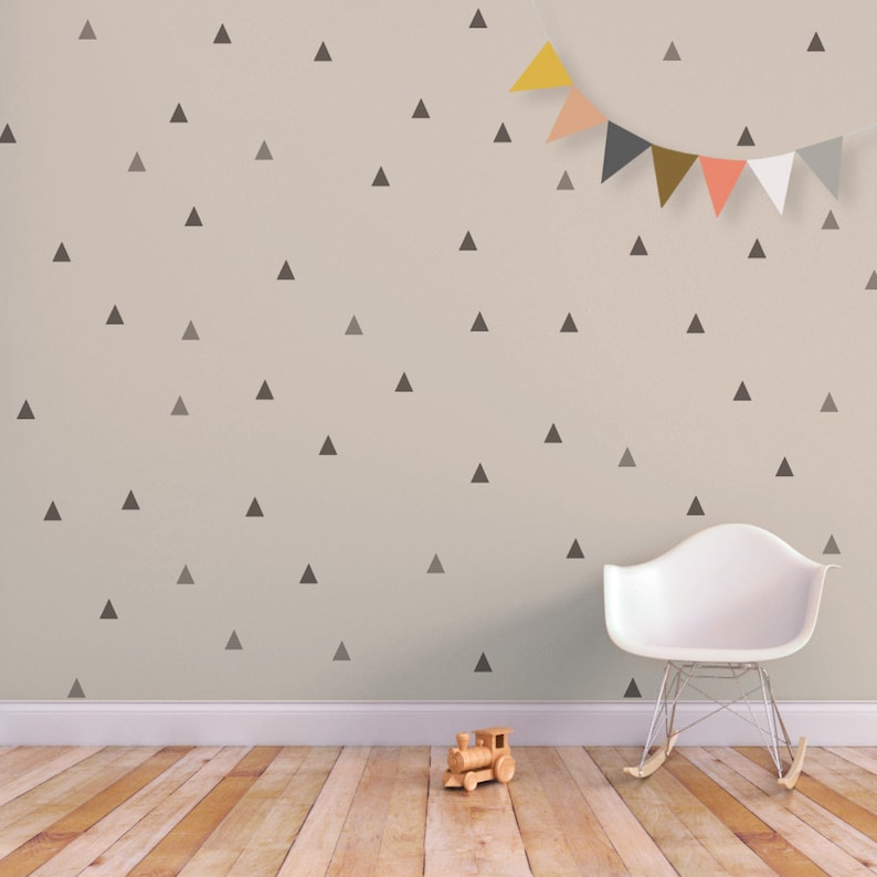Nursery Wall Decal Kids Wall Decal Black Triangle Decals Baby Nursery Wall Decal Kids Monochrome Decor Little Peaks Children Wall Decal