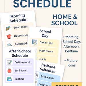 Visual Schedule Toolkit for Kids | Printable Routine Cards + Planner | ADHD Autism Special Education Resource