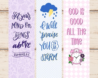 Bible Verse Bookmarks: Christian Scripture Gift Set (Digital Download))