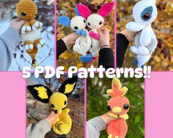 5 modelli PDF - Il pacchetto Cuddle Bundle 3 - Chuck, Pete, Milo, Levi, Pia e Tori