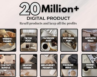 20 Million+ Ultimate PLR MRR Bundle Ideal for Passive Income, Plr Mrr Digital Products, Master Resell Rights, All our PLR Digital Products