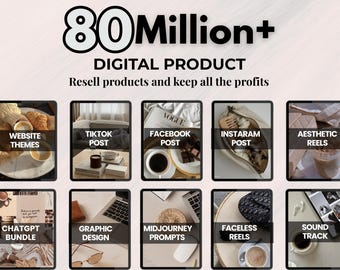 80 Million+ Ultimate PLR MRR Bundle Ideal for Passive Income, Plr Mrr Digital Products, Master Resell Rights, All our PLR Digital Products