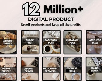 12 Million+ Ultimate PLR MRR Bundle Ideal for Passive Income, Plr Mrr Digital Products, Master Resell Rights, All our PLR Digital Products