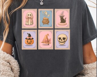 Kokette Halloween PNG Bundle: Retro-Geist, Schädel, Kürbis Clipart (Digitaler Download