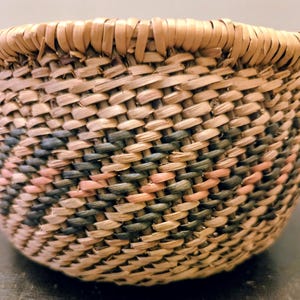 Antique Havasupi or Walapai Native American Basket Bowl Geometric Fine Coiled Weave