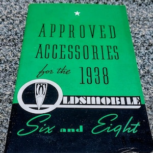 1938 Oldsmobile Accessories Catalog - Extremely Rare from the Dealer&#39;s shelf in wonderful condition