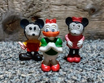 Vintage Walt Disney Miniature Figures - Set of 3