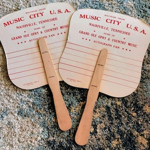 2 Stück Vintage Music City U.S.A., Grand Ole Opry Autogramm Fans