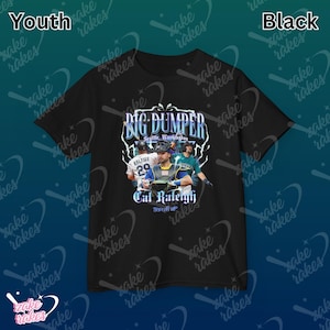 Kids Seattle Cal Raleigh &#39;Big Dumper&#39; Youth Unisex Softstyle T-Shirt, Baseball Fan Gift, Vintage Baseball Tee, MLB All Star Game Merch