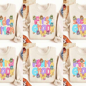 Back to School Bundle Png, Teacher First Day of School Png, Cartoon Dolls Characters Png, Coquette Bow Png, Gift For Kids Png