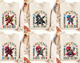 Back To School Png, Superhero Back School Png, First Day Of School Png, Cartoon School Boy Png, Cartoon Kids School Shirt, Retro Superhero