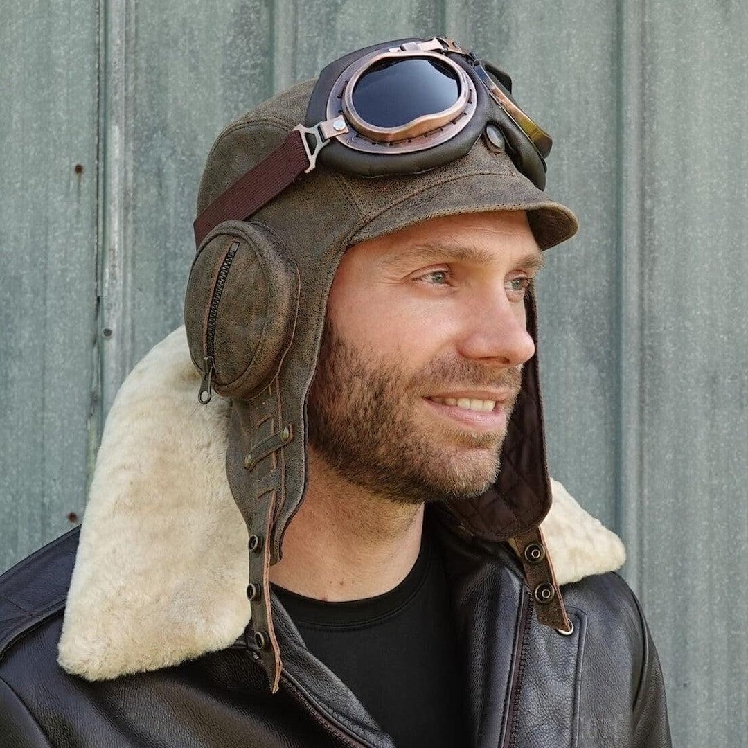 aviator style motorcycle helmets Leather Helmet/cap #H1381A – Jamin Leather® Designed for demanding motocross and dirt riding Aviator 3 Helmet by Airoh